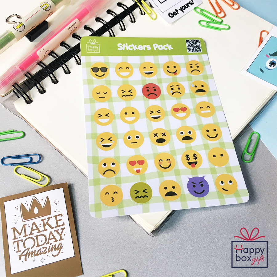 

30Pcs STICKER STIKER PACK AESTHETIC EMOTICON JOURNAL DECOR LAPTOP