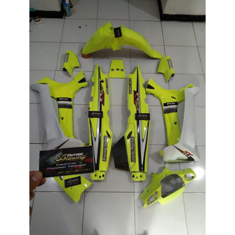 Body Set Halus Yamaha Fizr Fiz r SS Two Hijau Stabilo Custome Hologram