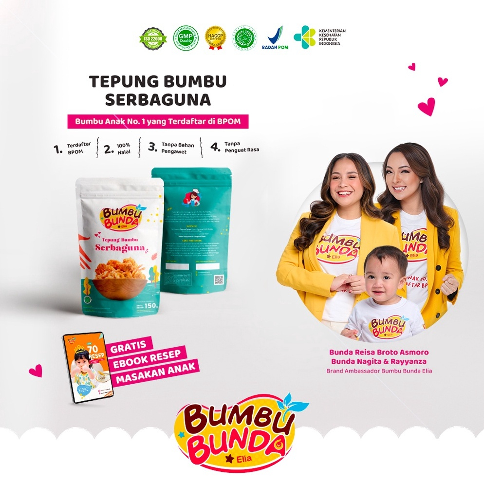 

[#71] Bumbu Bunda Elia - Tepung Crispy Non MSG / Tepung Bumbu Serbaguna Non MSG Non Pengawet MPASI 150gr