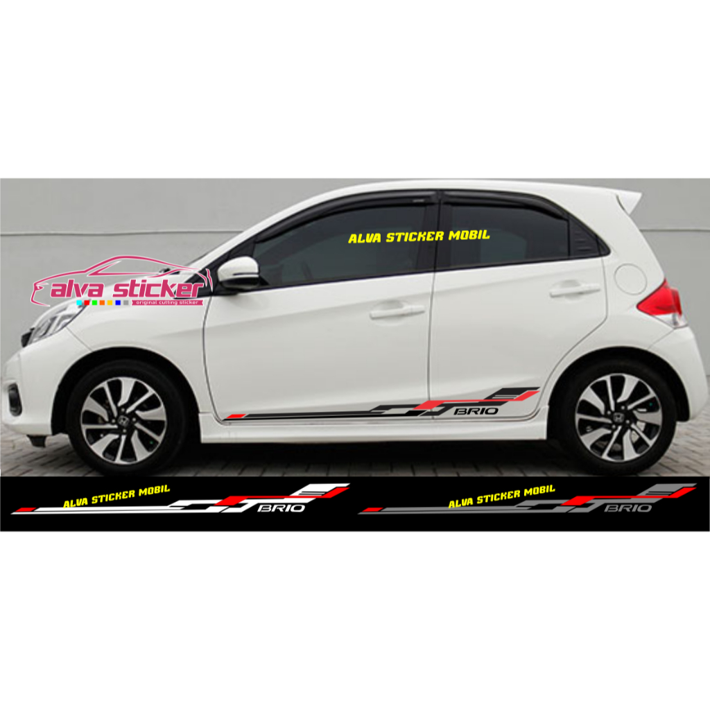 sticker brio stiker brio list cutting sticker mobil honda brio stiker stripe simple lane terbaru