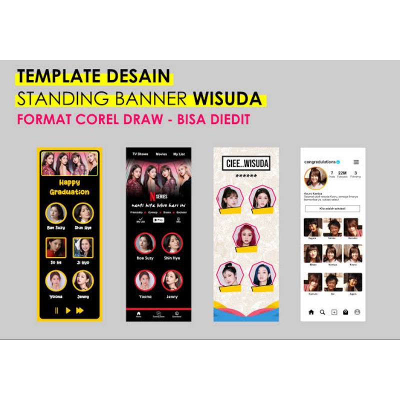 X BANNER untuk wisuda ukuran 60x160