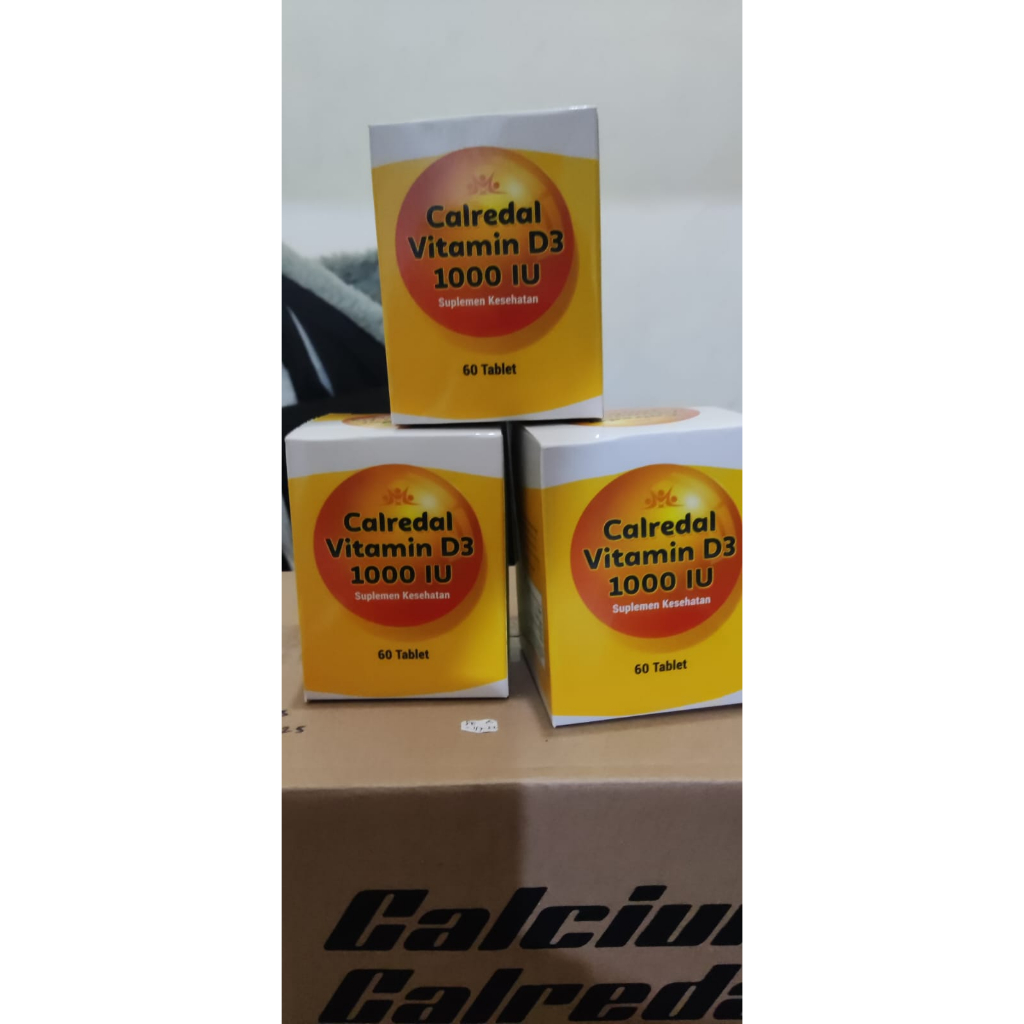 Calredal Vitamin D3 1000iu Vit D3 1000 IU 60 Tablet BPOM