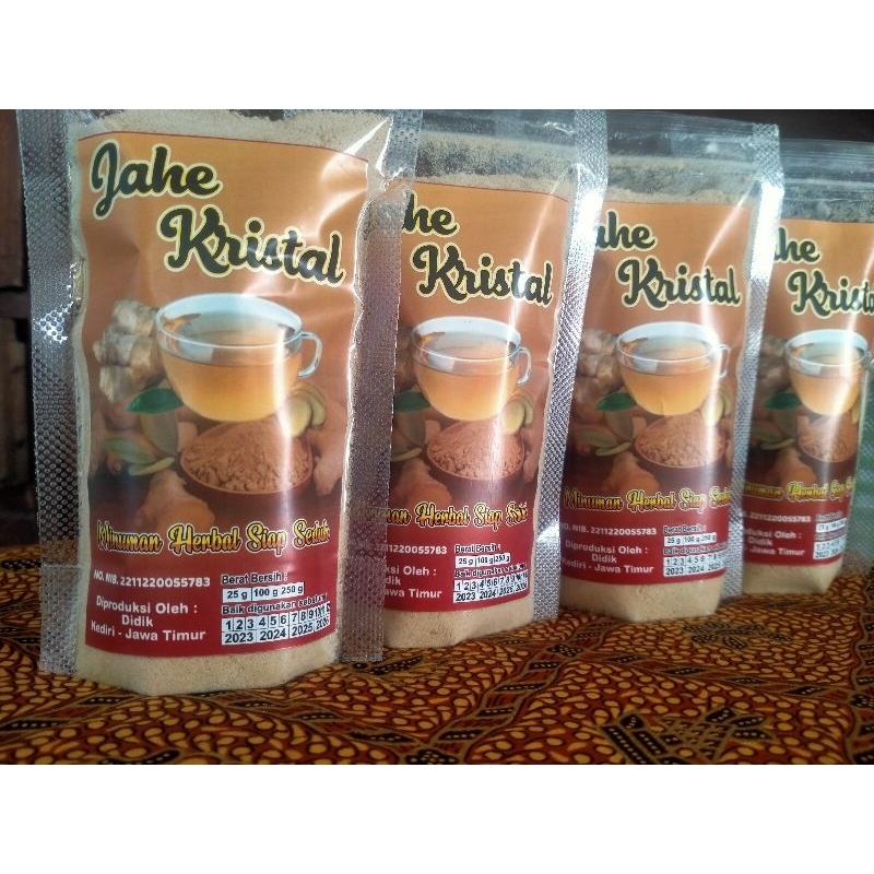 

jahe kristal/ sari jahe emprit/ minuman herbal siap seduh 100 gram