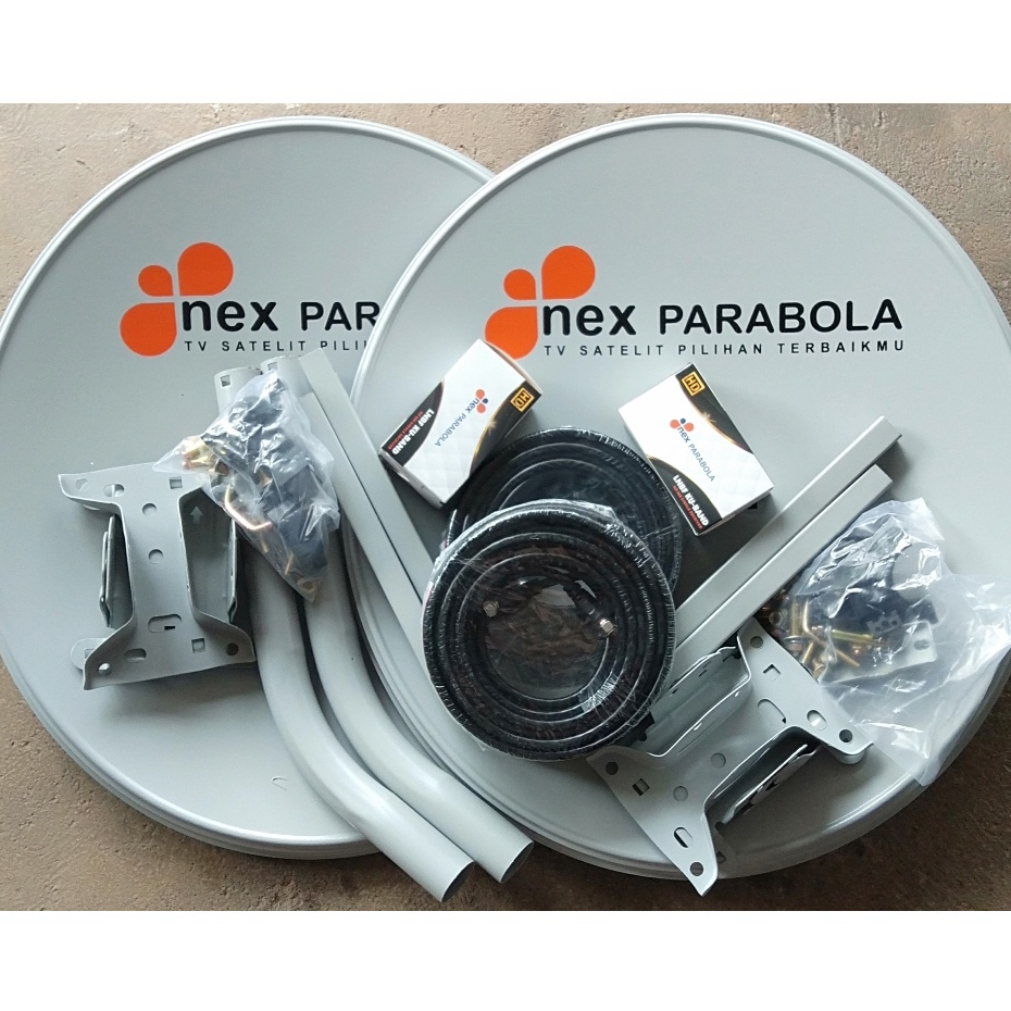 Dish Offset 60cm NexParabola 2 set berikut LNB & Kabel 15mtr