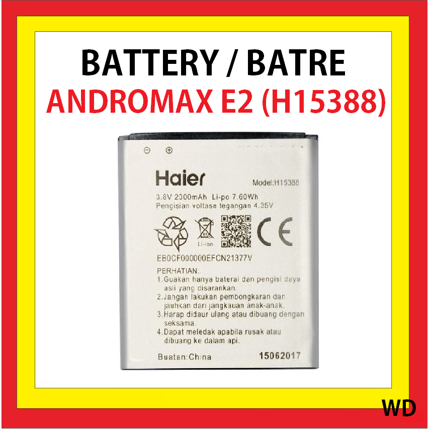 ANDROMAX E2 B16C2H H15388 BATTERY BATRE BATERAI 904841