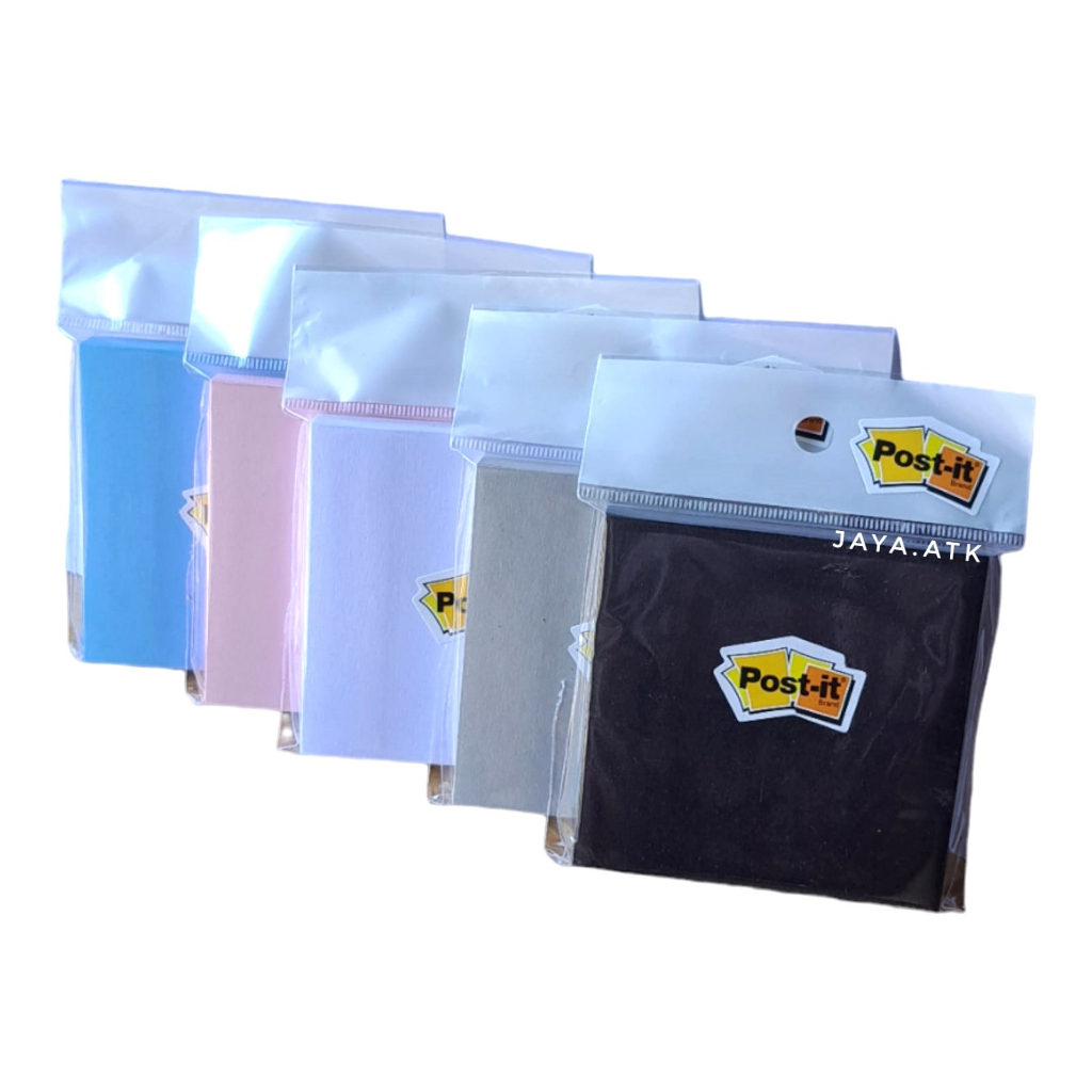 

STICKY NOTES POST IT 3M 654-5SSNE 76X76 HITAM PUTIH ABU MEMO TEMPEL 90 LBR SUPER STIK