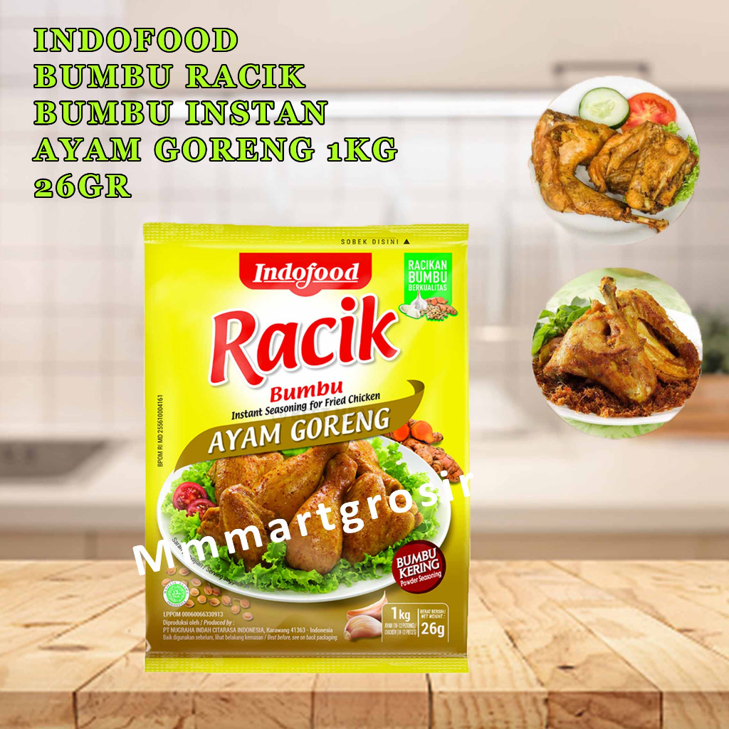 

Indofood Bumbu Racik / Bumbu Masak Instan / Bumbu Racik Ayam Goreng / 26gr