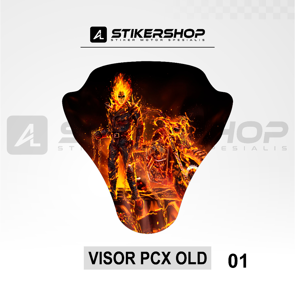 STIKER VISOR PCX OLD GRAFIS VARIASI 01 - 13 STIKER VISOR