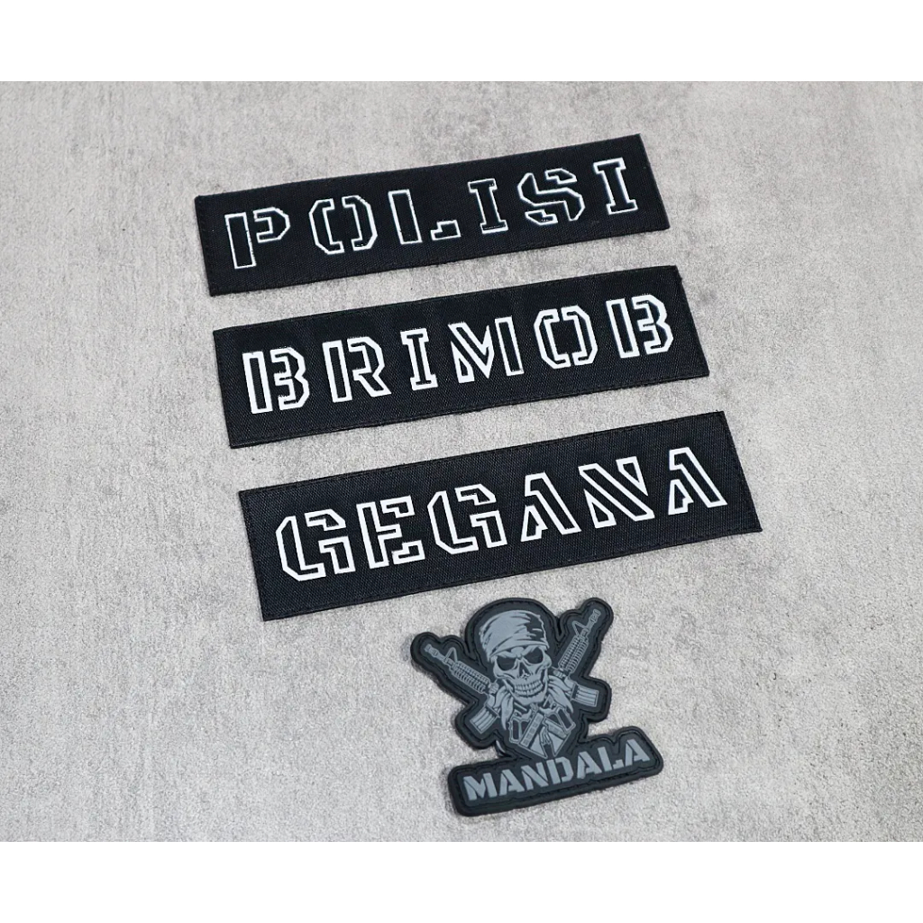 Patch laser cut Brimob polisi patch brimob laser untuk Bodyvest/ rompi