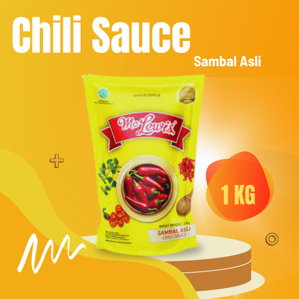 

Saus Sambal Asli 1kg / Mc Lewis Chili Sauce Sambal Asli 1kg / Saus Pedas Sambal Asli 1kg