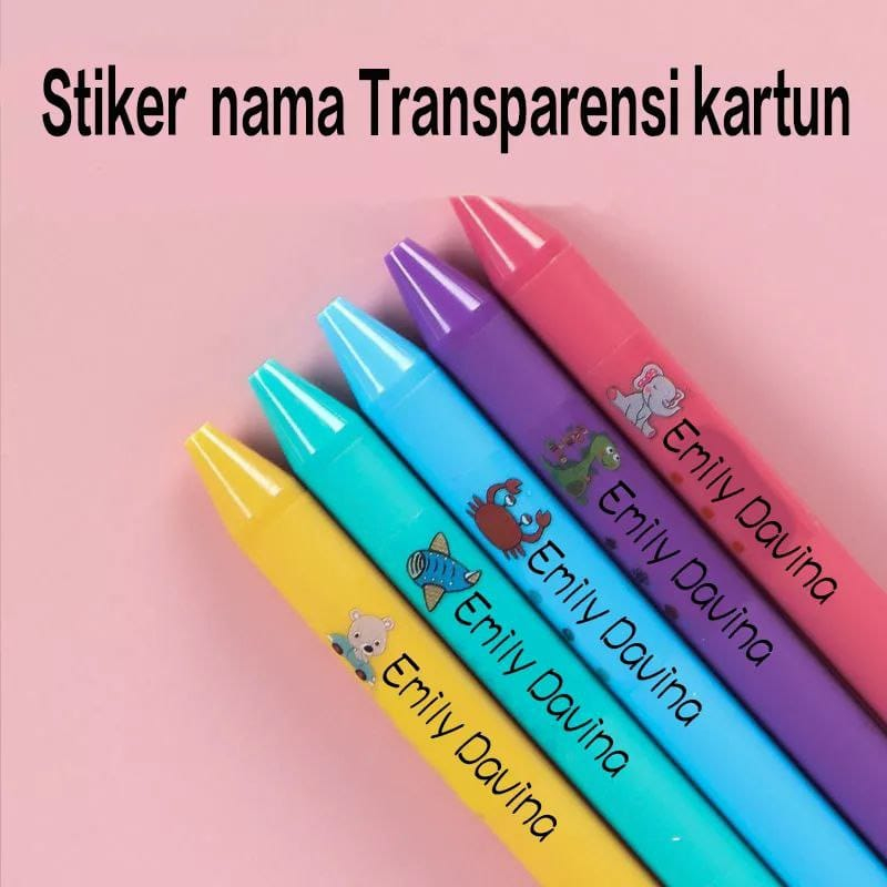 

Stiker nama Transparan By Chanum Isi Dapat Ratusan Pcs