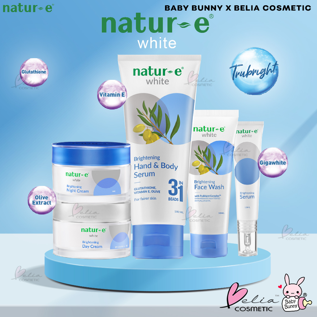❤ BELIA ❤ NATUR-E White Skincare Series | Face Wash | Day & Night Cream |  White Brightening | Hand 