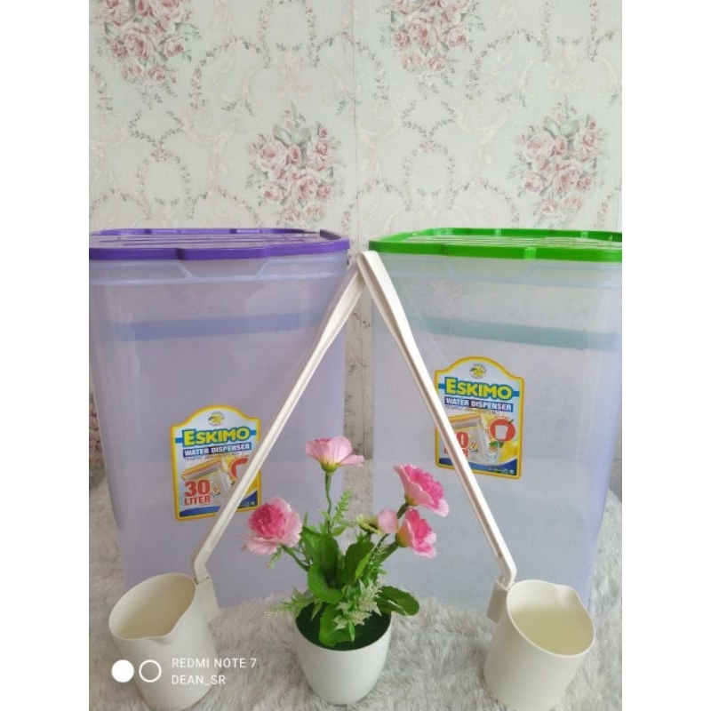 ESKIMO WATER DISPENSER 30 LITER DISPENSER ES JUALAN + SENDOK TAKAR ESKIMO 30 L WATER TOPLES AIR ES J