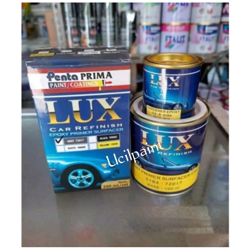 Penta Lux Epoxy Primer Surfacer Grey Epoxy Abu-Abu Penta + Hardener 200ml