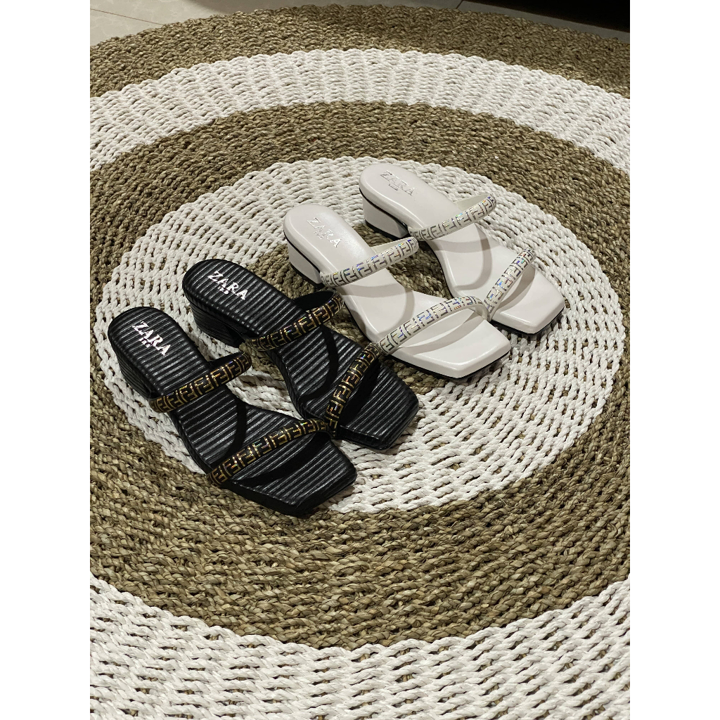 ZARA - Esmerald Heel - Sandal Hak 4 cm - Sepatu Heel Wanita - Best Quality - Fashion Wanita - GARANS