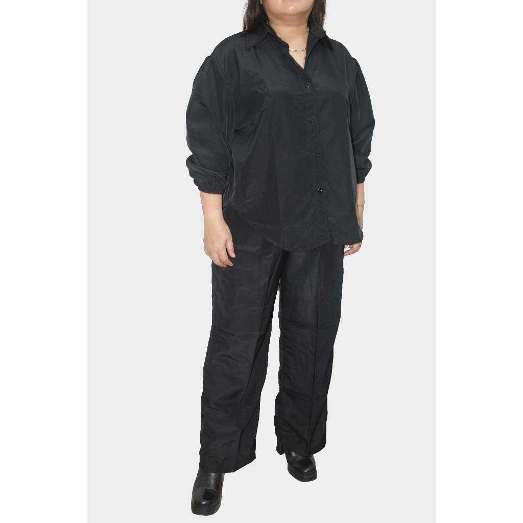 [KOLA] Sierra Jumbo Set - Kemeja dan Celana Wanita Oversize polos cantik