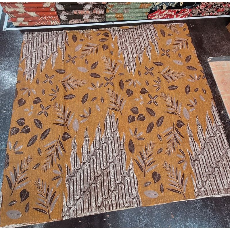 kain batik katun cabut motif ecoprint 4
