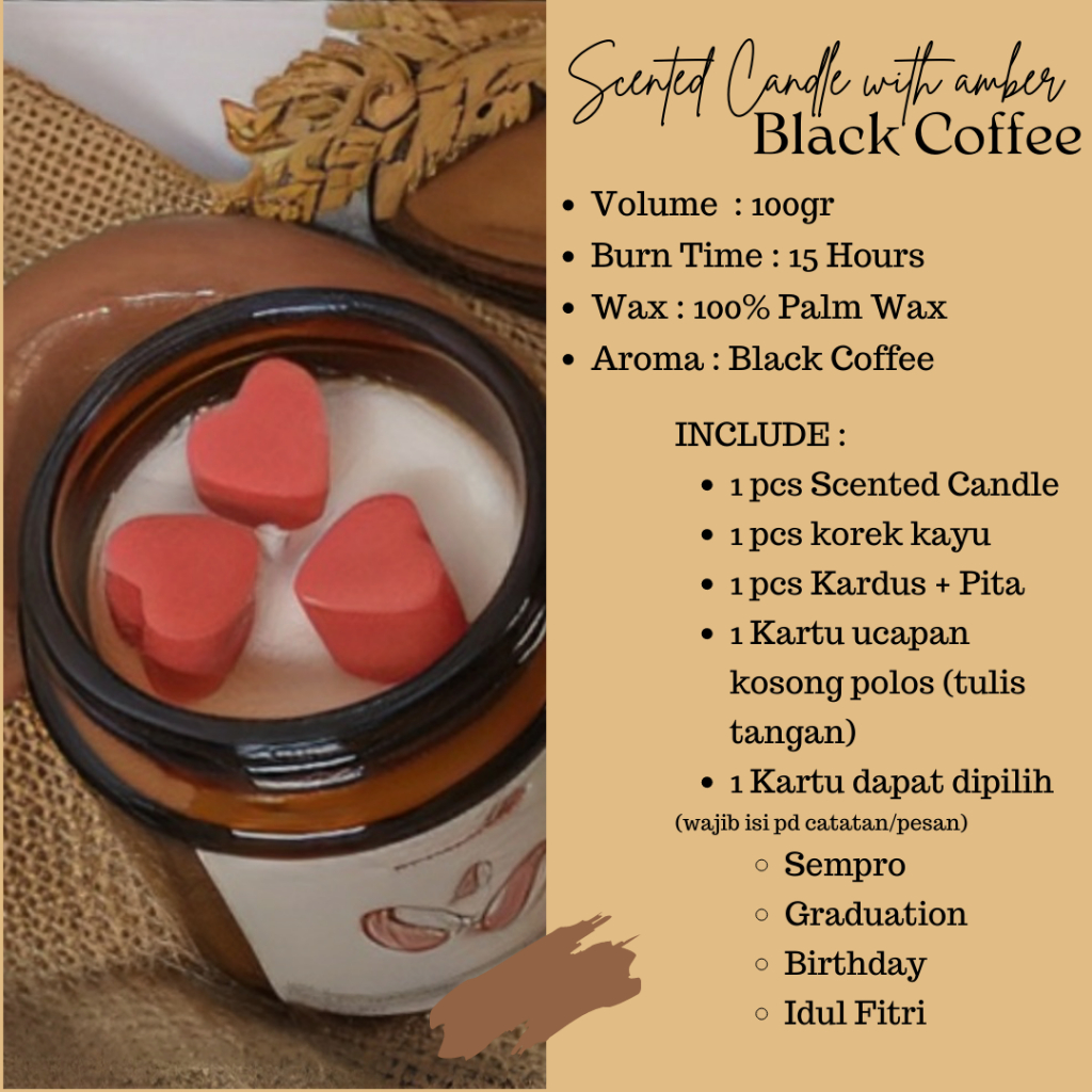 Lilin Aromaterapi | Souvenir | Hampers | Gift | Black Coffee