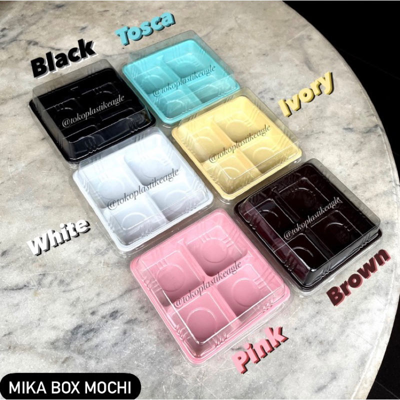 [isi 25pcs] Mika Box Mochi Sekat 4/ Kemasan Mochi Sekat 4
