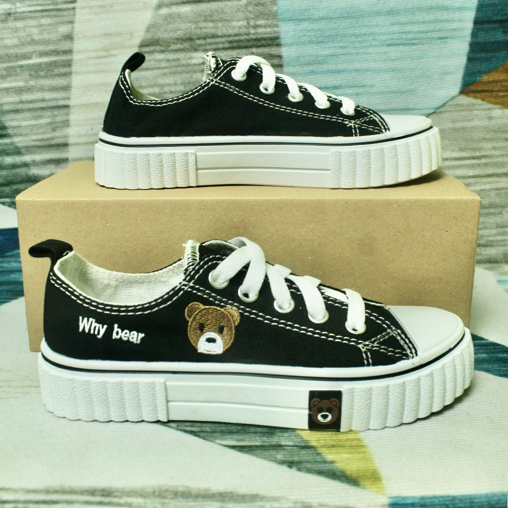 Sepatu Anak Sneakers Tali Why Bear Pendek