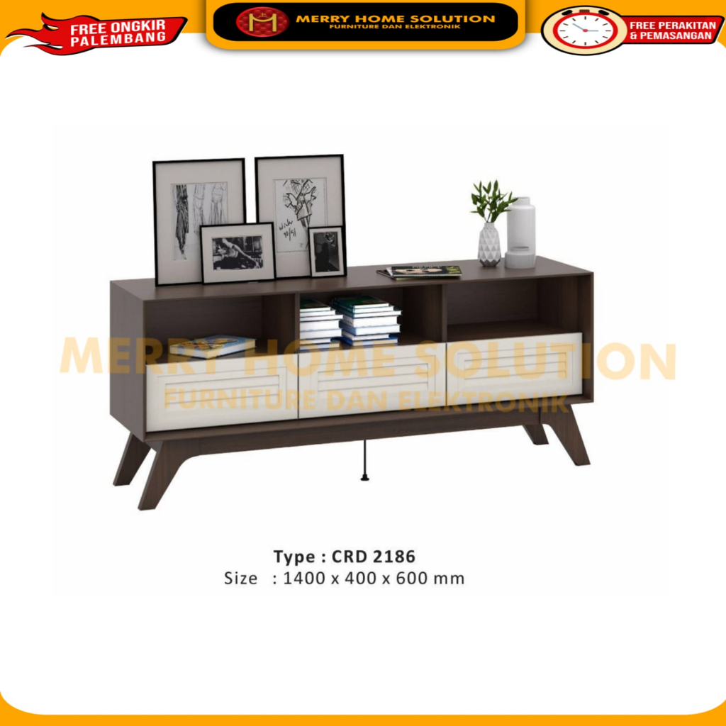 meja tv minimalis / rak tv crd 2186 buffet tv firniture palembang