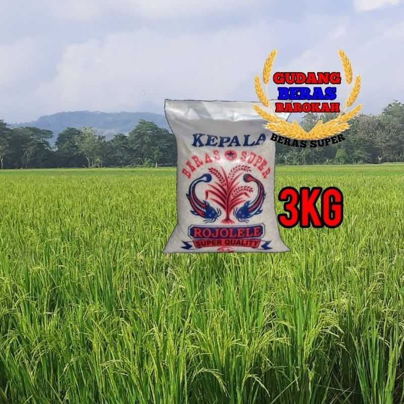 

BERAS KEPALA SUPER CAP ROJOLELE 3KG