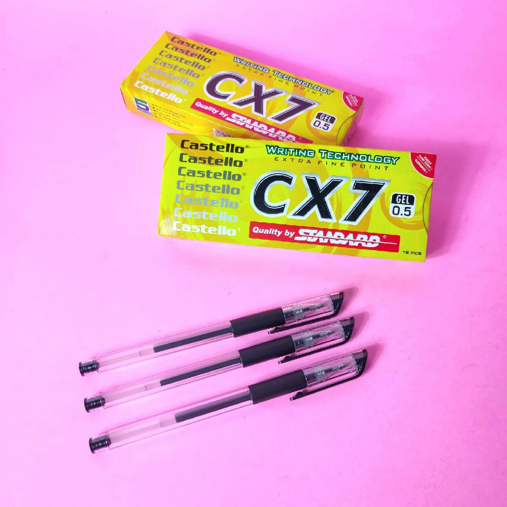 

1 Pack Pulpen Gel | Pen Gel Standard CX7 isi 12pcs