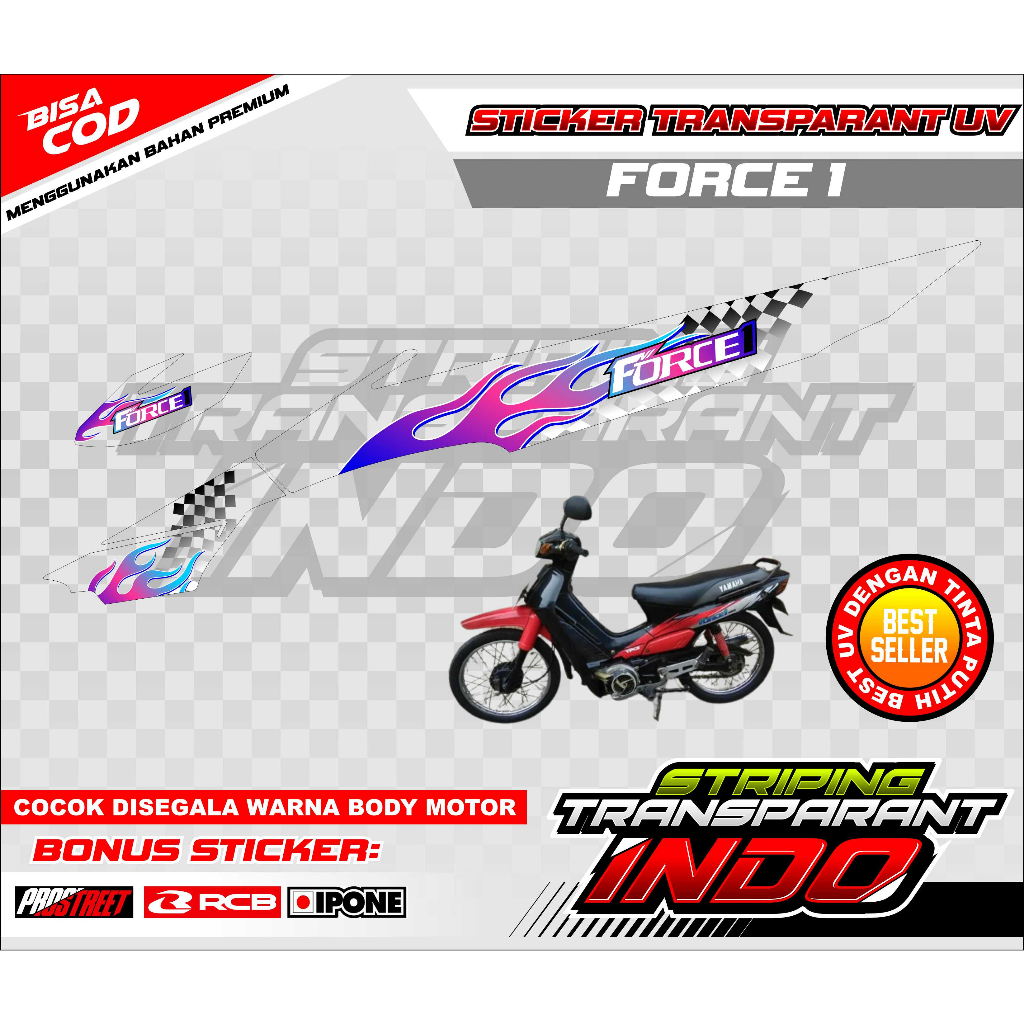STRIPING VARIASI YAMAHA FORCE 1  / STICKER LIST MOTOR FORCE 1
