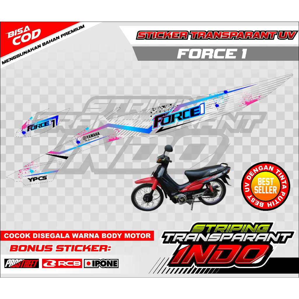 STRIPING VARIASI YAMAHA FORCE 1  / STICKER LIST MOTOR FORCE 1