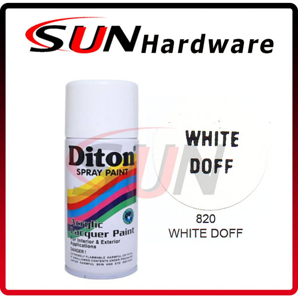 Pilox DITON 300 cc White Doff 820 Pilox Pylox Cat Semprot Solid Putih Matt