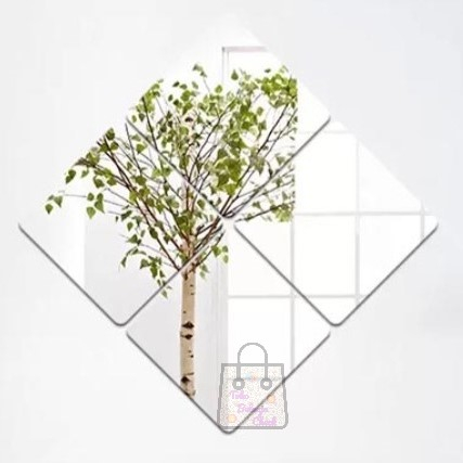 STIKER CERMIN KOTAK SEDANG/ STIKER KACA KOTAK SEDANG/ MIRROR STICKER KOTAK SEDANG