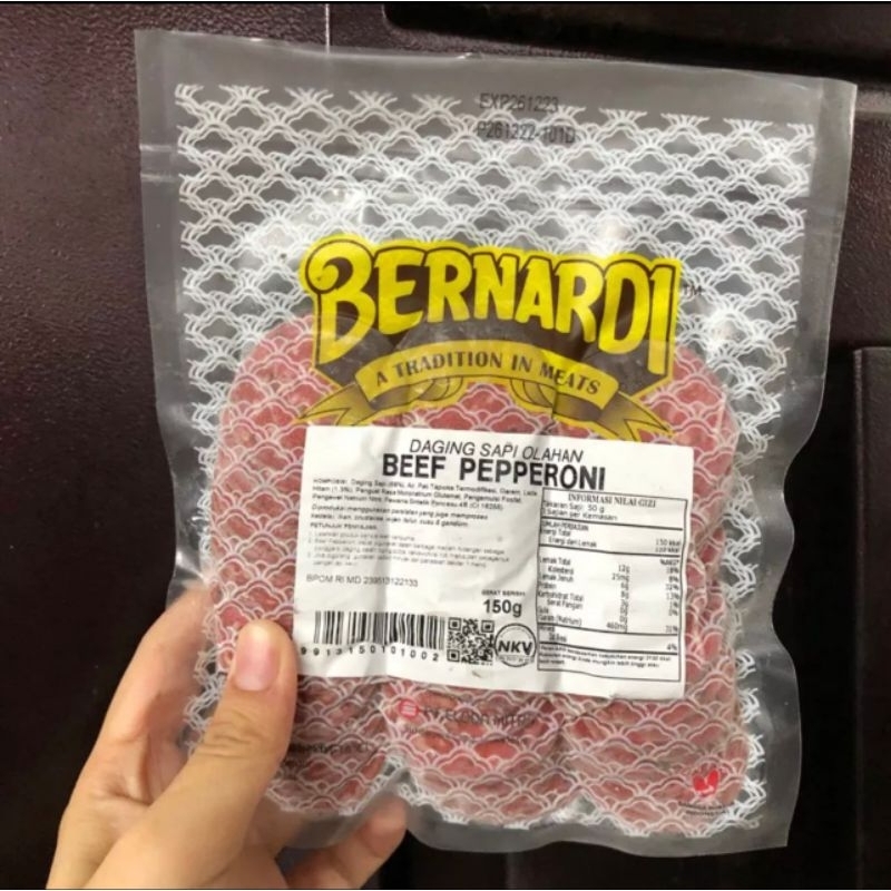 

HALAL Bernardi Beef Pepperoni 500gr / Beef Patty Burger Sandwich Hot Dog