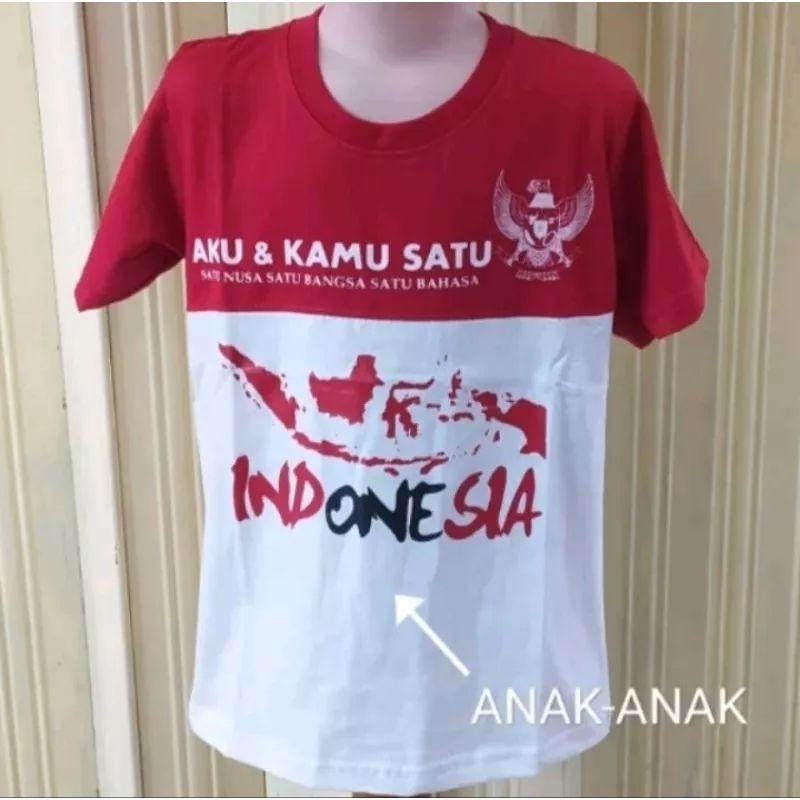 Kaos merah putih 17 agustus anak anak