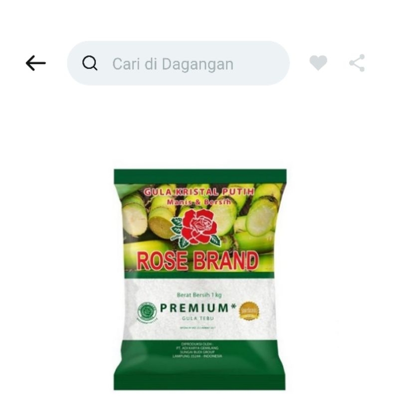 

gula pasir rosebrand 1 kg