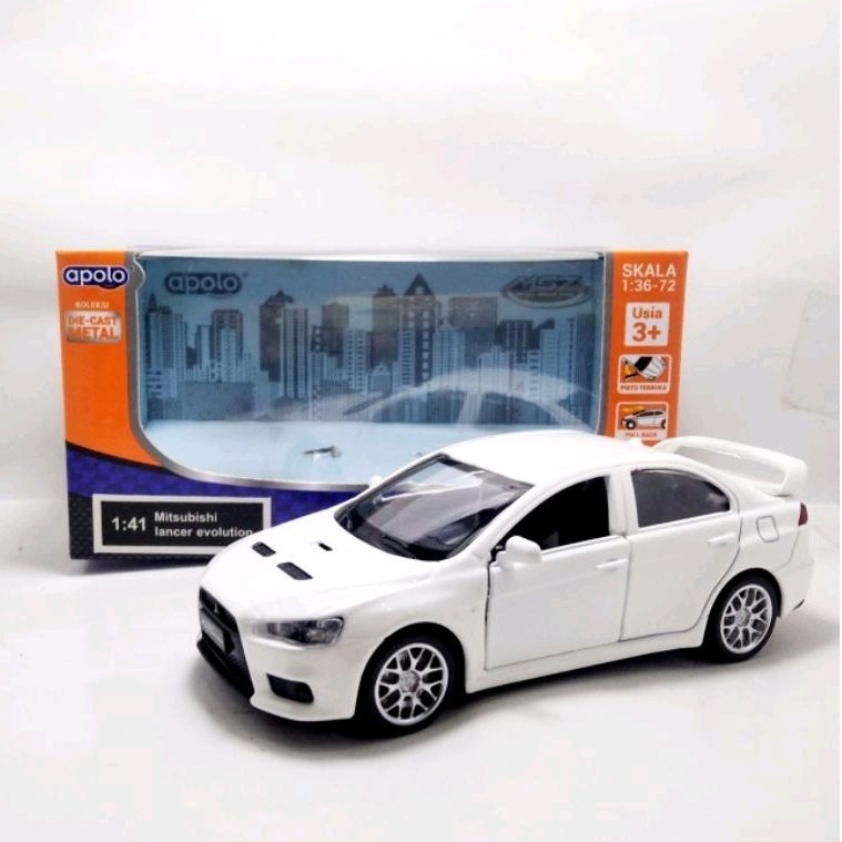 Apolo msz Diecast Mitsubishi Lancer Evolution Putih