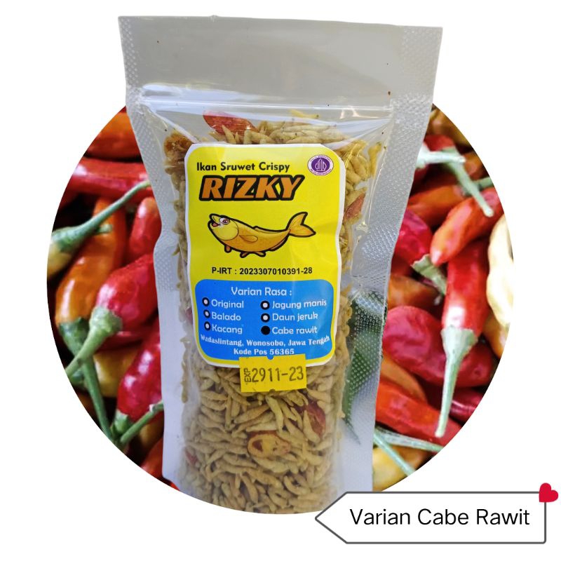 

Ikan sruwet crispy KHAS WONOSOBO Rasa cabai100grm BABY FISH CRISPY PEDAS