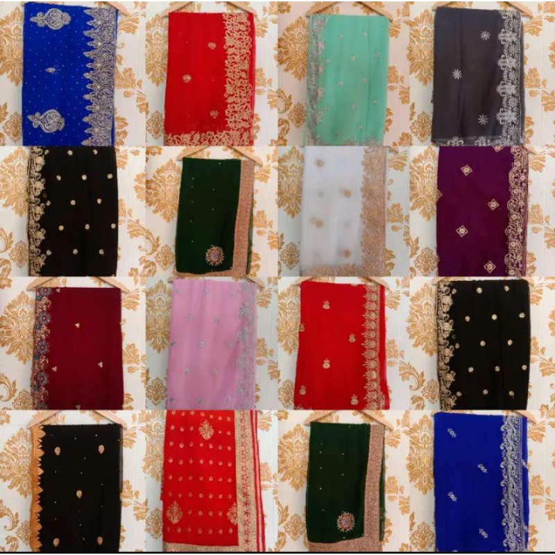 SARI INDIA | TERBARU BESTSELLER | SARI ORIGINAL INDIA BORDIR SWAROVSKI