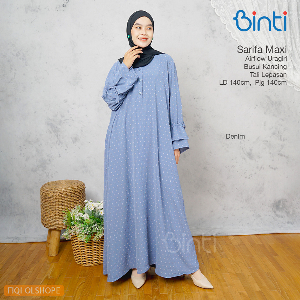 Sarifa Maxi Dress Gamis Jumbo LD 140 By Binti