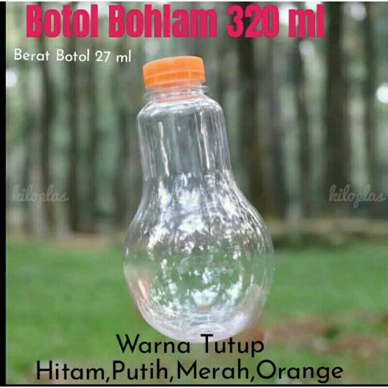 Botol Lampu 320 ml - Tutup warna