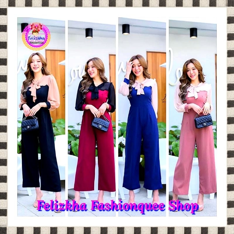 JUMPSUIT FASHION WANITA KOREA KOREAN STYLE / JAMPSUIT / JUMSUIT /JUMPSUIT WANITA LENGAN PANJANG CELA