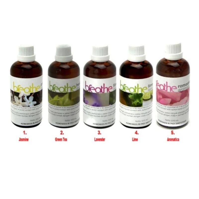 BREATHE ORIGINAL ESSENTIAL OIL AROMATERAPI PENGHARUM RUANGAN 100ML AROMA TERAPI AROMATHERAPHY 10ML A