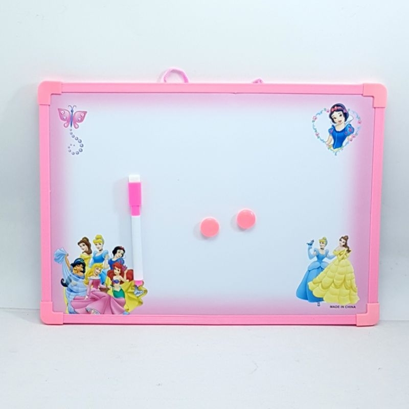 

Papan Tulis White Board Anak/Papan Tulis 1Sisi Motif Princess 6219 Sedang