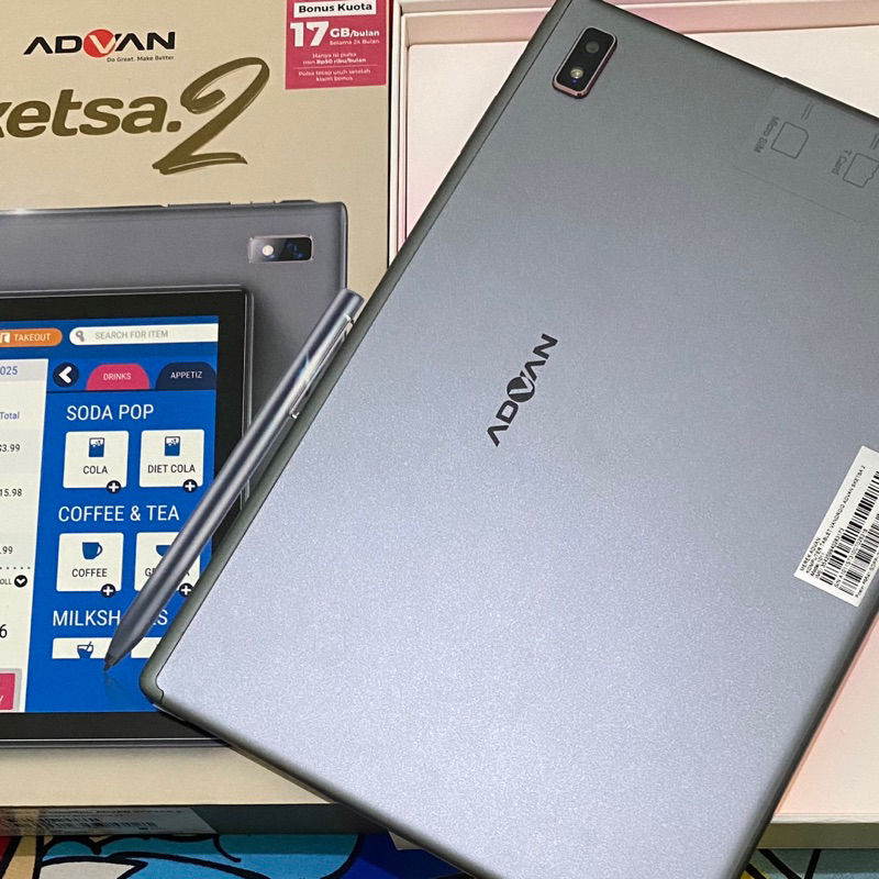 Tab Advan sketsa 2 4/64 free keyboard + pen ori