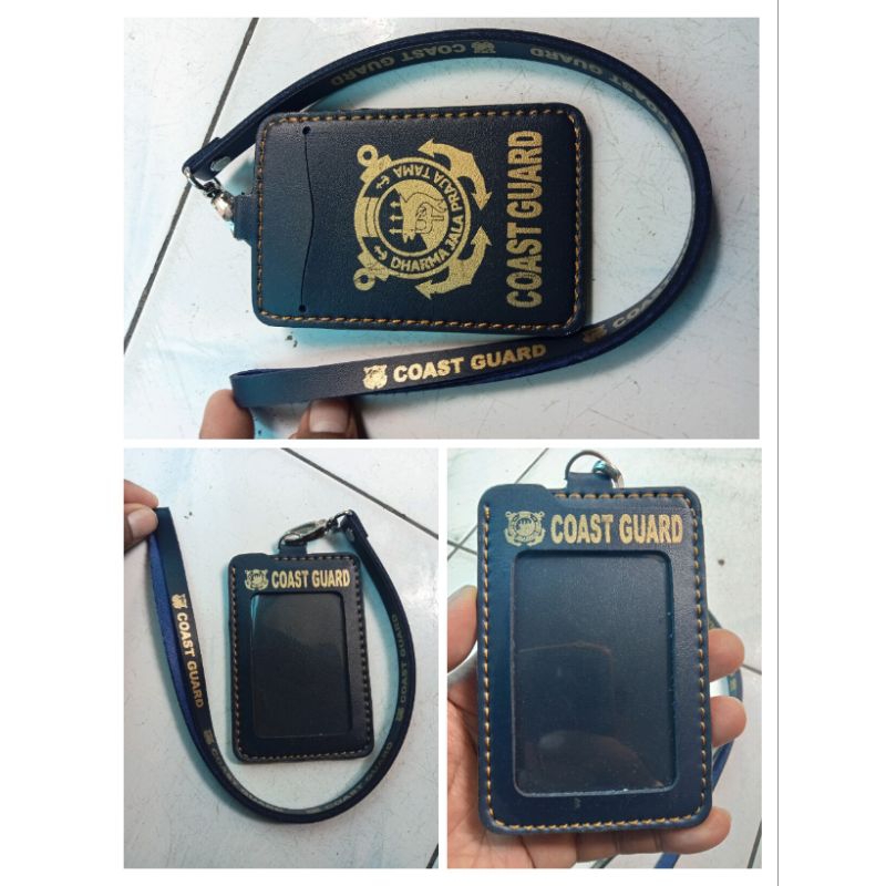

KALUNG TEMPAT IDCARD NAME TAG LOGO COAST GUARD TERBARU BAHAN KULIT