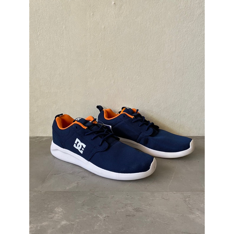 sepatu DC orignal midway M navy/oren