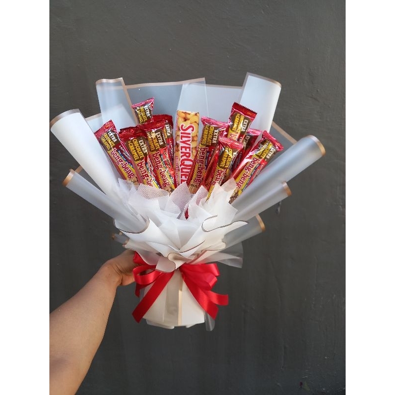 

buket beng beng silverqueen/kado buket