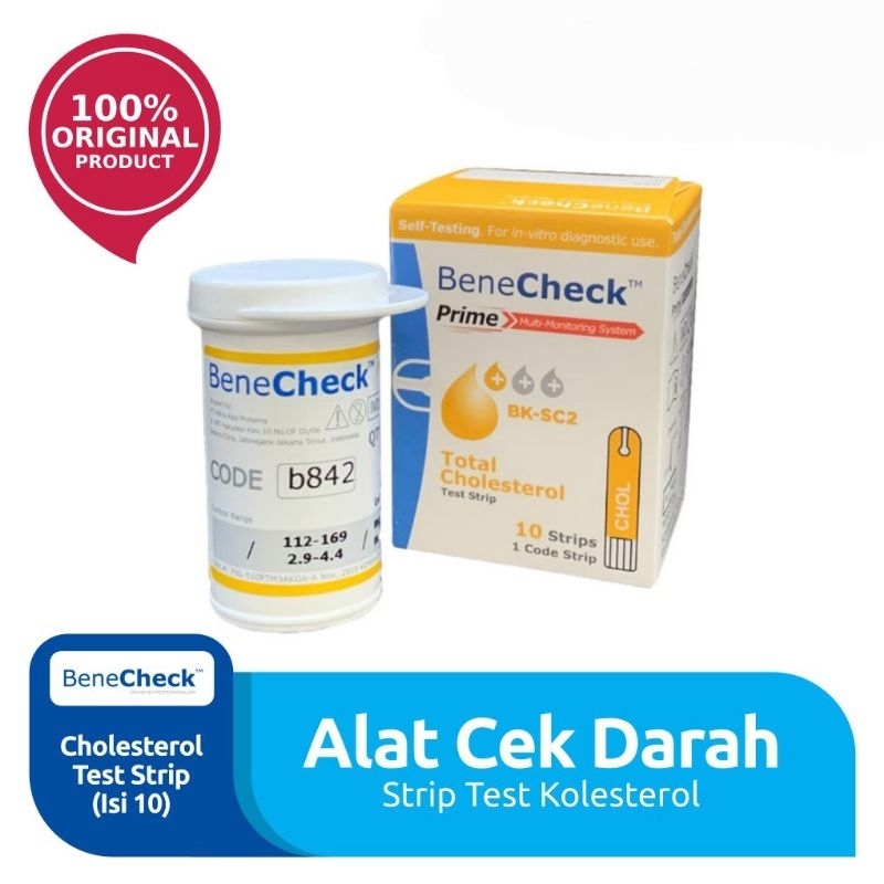 Strip Benecheck Prime Kit Gula Darah Asam Urat Kolesterol