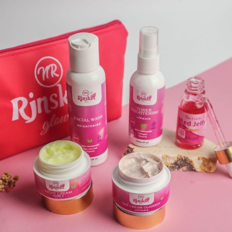 NR GLOW SKINCARE PAKET GLOW II SERUM CREAM PEMUTIH WAJAH SEMUA JENIS KULIT BPOM