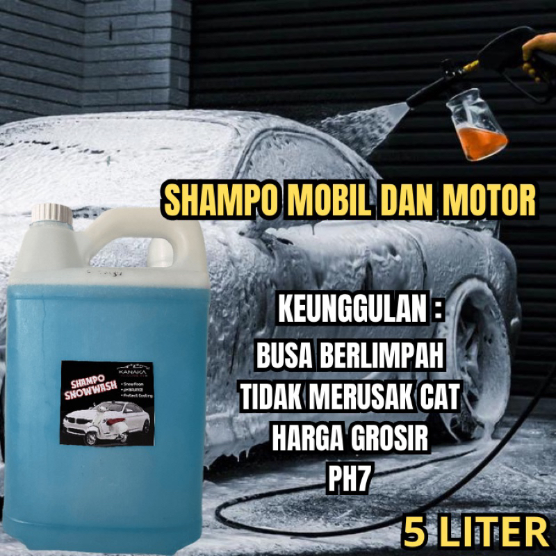(COD) SHAMPO MOBIL 5 LITER/SHAMPO MOTOR/SHAMPO BUSA MELIMPAH/SHAMPO MOBIL DAN MOTOR/SHAMPO CUCI MOBI