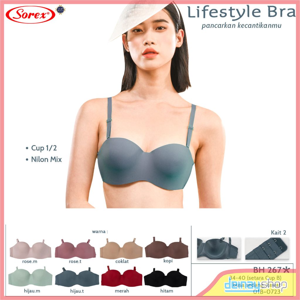 Sorex Bra BH 267 Push Up Life Style Bra Kawat Busa Sedang Tali Bisa Dilepas